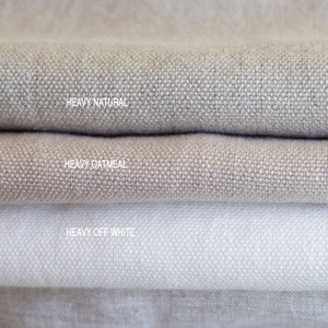 Heavy linen fabric by yard, 3 colors, Natural upholstery fabric, Linen fabric for soft furnishings and curtains