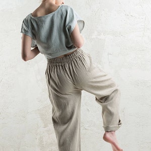 Linen pants for women, Custom color women&#39;s trousers, Casual pants with pockets, Natural Women&#39;s Pants, Linen clothes for women