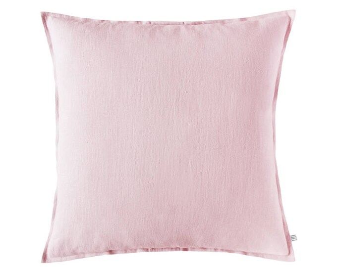 Pink Decorative Pillow Cover Pink Linen Pillow Pink Accent Etsy