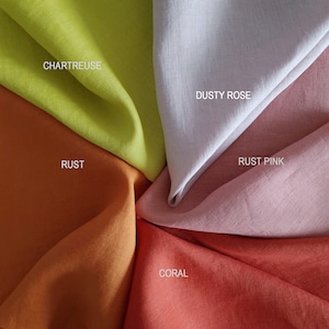 Linen fabric samples set, 39 soft linen color samples included, Medium weight linen fabrics by Lovely Home Idea image 8