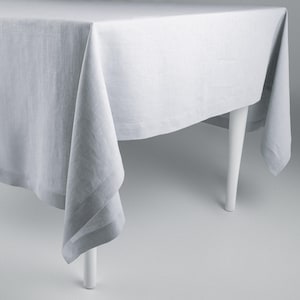 Classic linen tablecloth, Natural linen tablecloth, Minimalistic dining table decor, Kitchen table cloth, Elegant table settings