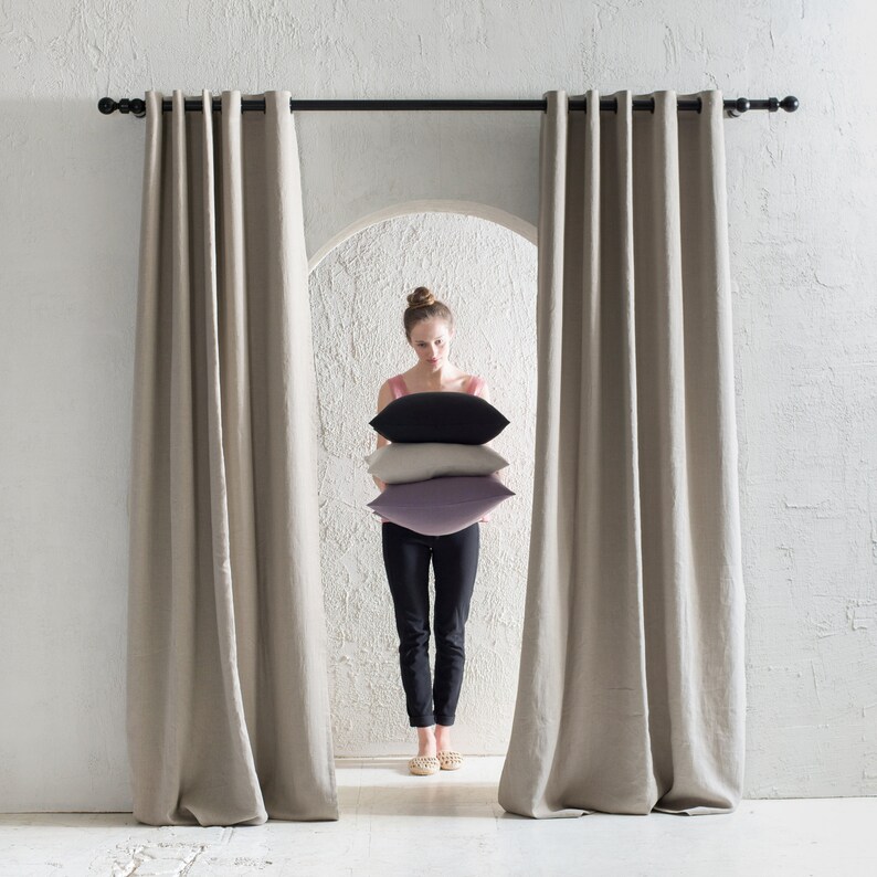 Linen throw pillow cover Knife edge pillow covers with zipper Etsy