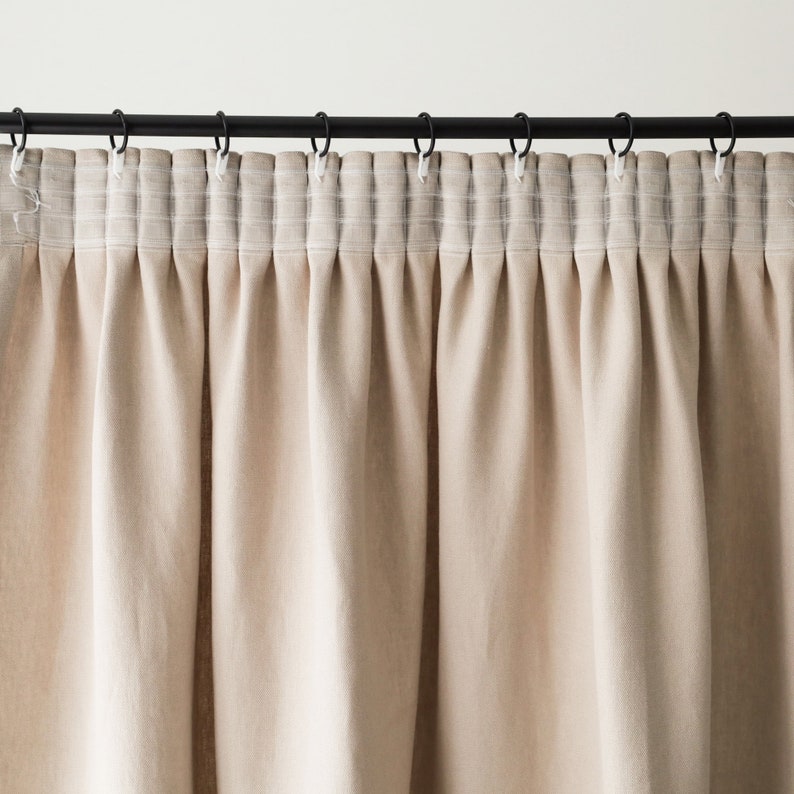 Handmade linen curtains, Pencil pleat window curtains, Blackout curtains, Custom window treatments by Lovely Home Idea image 9