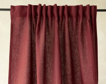 Linen Kitchen Curtain, Cafe Curtains, Custom Sink Skirt, Cupboard, Cabinet, Bathroom Shelf Drapes