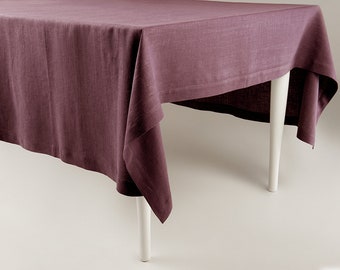 Large tablecloth, Pure linen tablecloth, 30 colors, Natural table cover by Lovely Home Idea