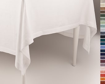 Linen tablecloth White in various sizes, Custom linen tablecloths, Natural table decor, Gift for home