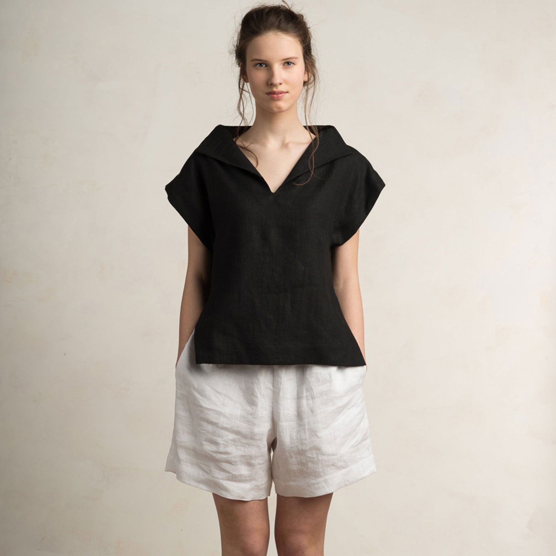 Casual Linen Blouse Women 30 Colors 