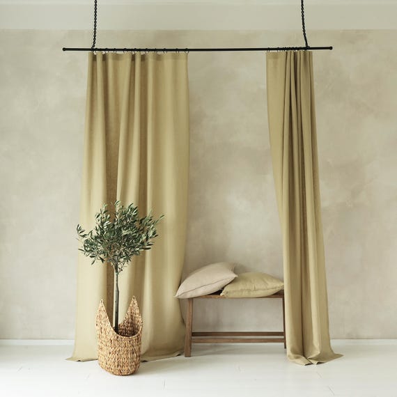 Tende in lino per finestre, pannelli oscuranti personalizzati - Main Image