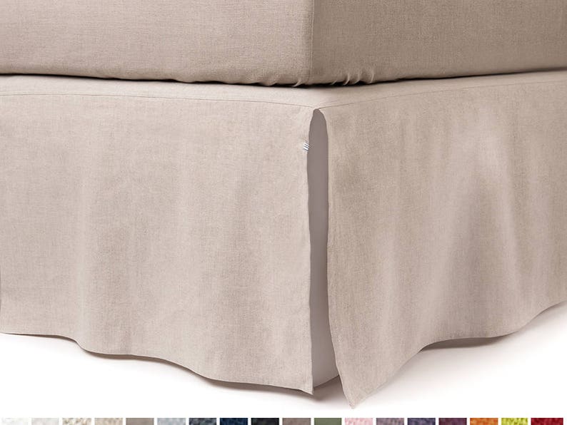 Custom Linen Bedskirt 16 Colors Queen Image 0