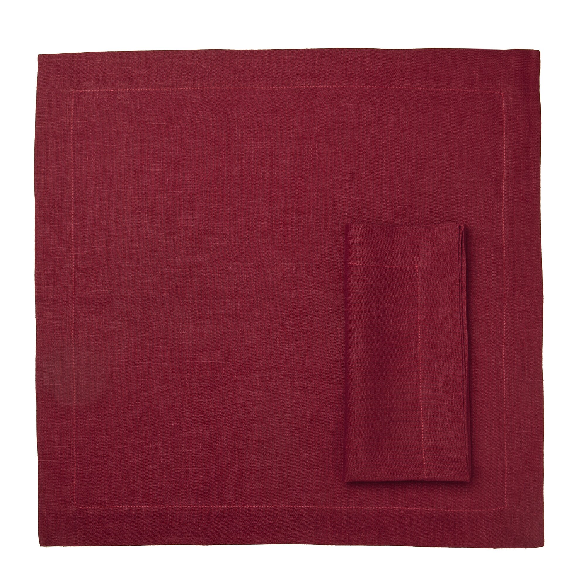 Lot de 2 serviettes de table rouge