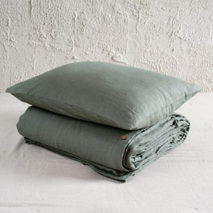 Linen pillowcase with envelope closure, Natural linen pillowcases, Natural linen bedding, Includes 1 handmade soft linen pillow case image 6