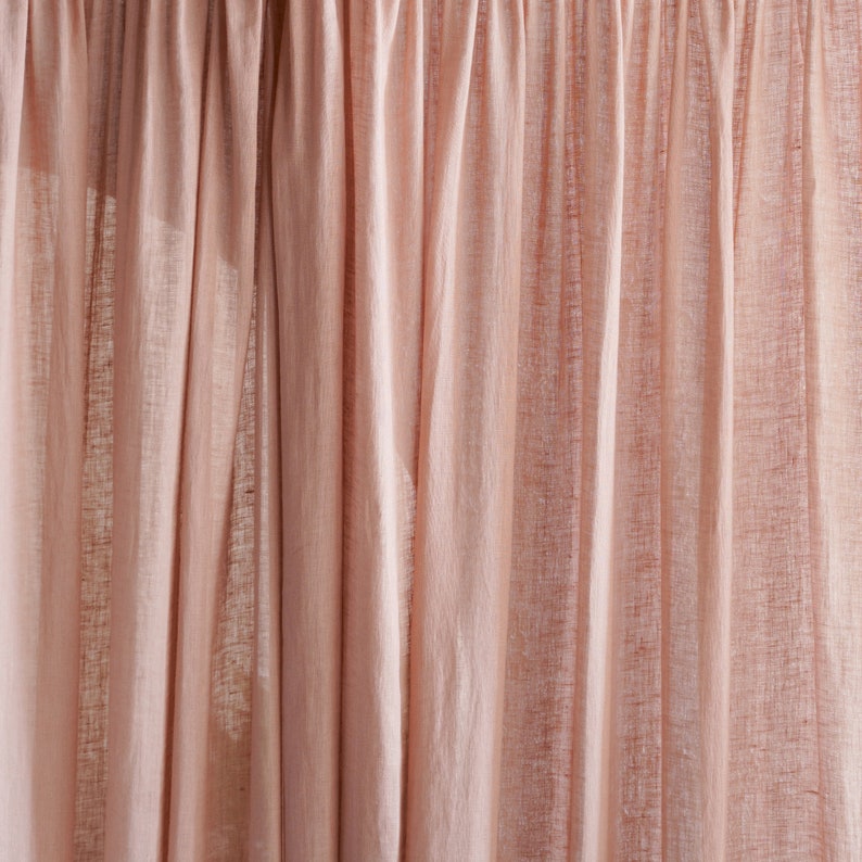 Sheer Linen Fabric by the Yard 8 Colors Natural Lightweight Etsy