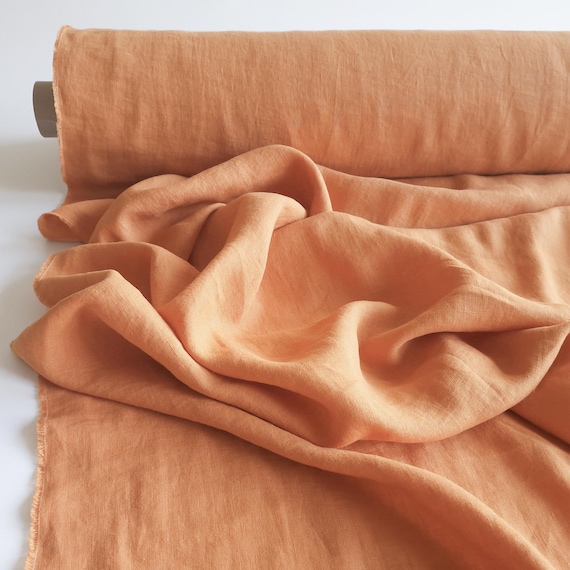 Peach Linen Fabric by the Yard, Pale Orange Fabric for Dresses, Blouse,  Home Decor Fabrics - Etsy