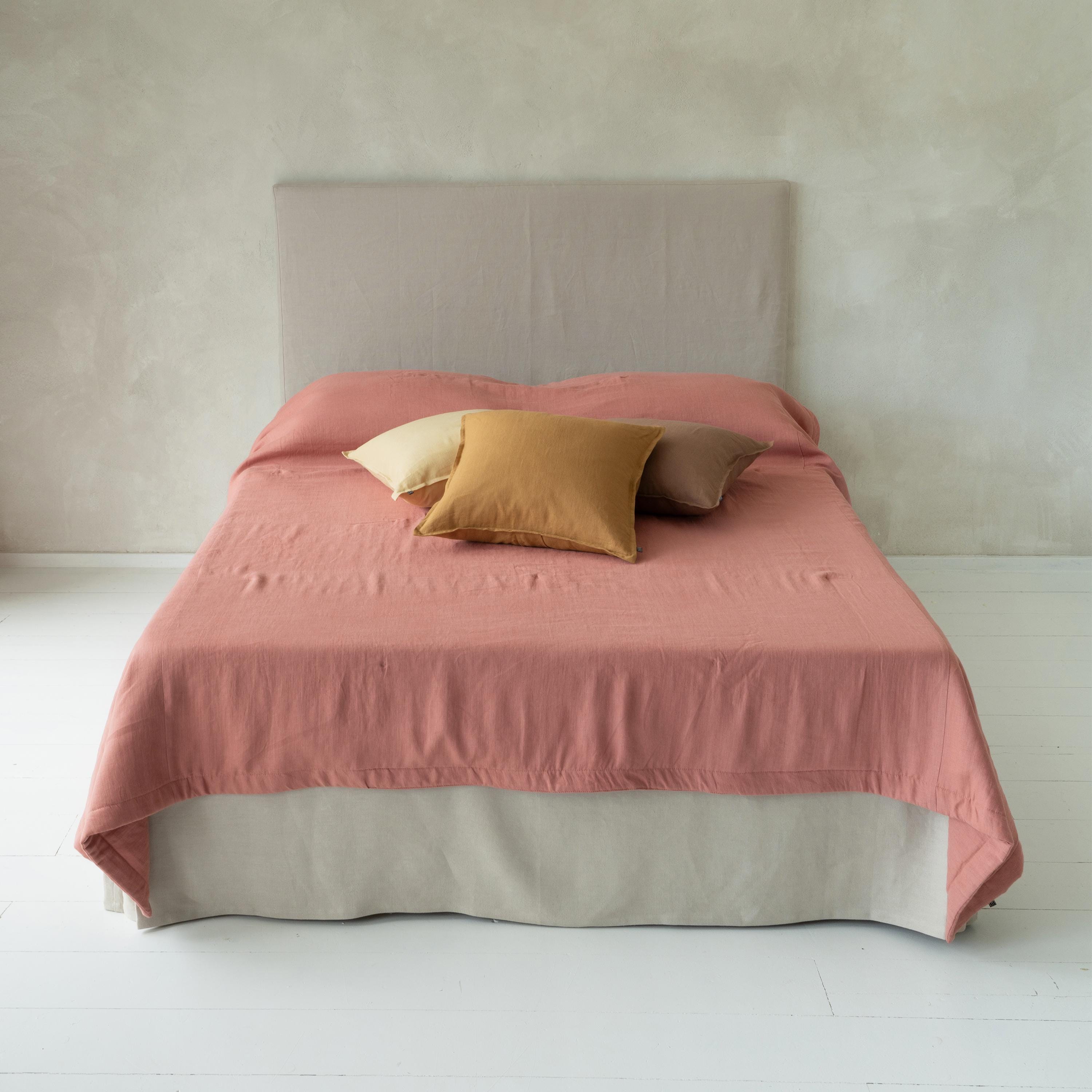 Natural Linen Bedspread, Custom Comforter, Blanket Queen, King, Full, Twin, Linen Throw Blankets, Cotton or Wool fill, Coverlet, Bed cover