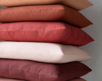 Linen Pillowcases with Zipper, custom size