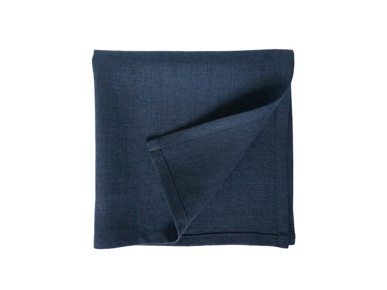 Indigo table napkins or indigo linen placemats Set of Six Etsy