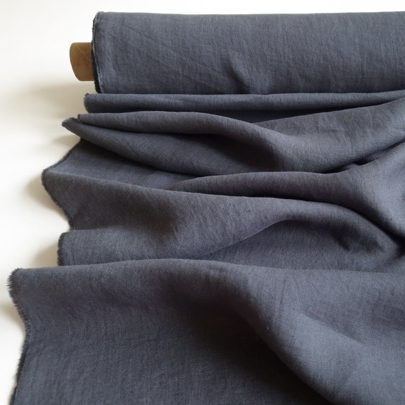 Charcoal Linen Fabric by the Yard, Dark Grey Fabrics for Home Decor, Clothing  Fabrics - Etsy