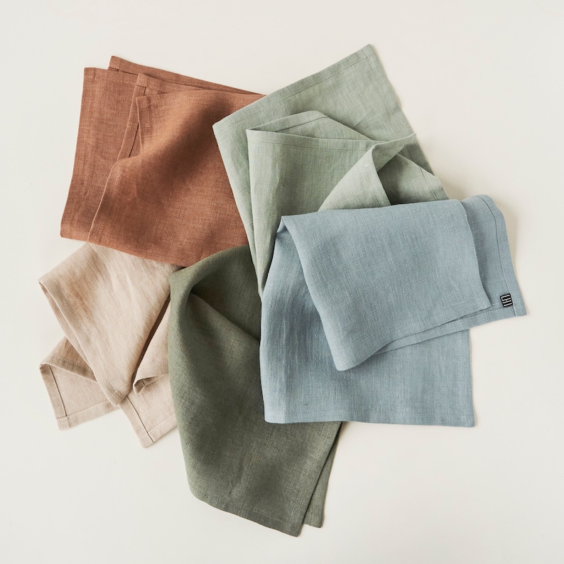 Natural Linen Placemats Linen Placemat Set Fabric Placemats Etsy