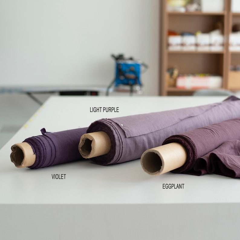 Violet Table Runner Violet Linen Table Runner Natural Table Etsy