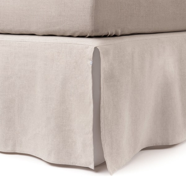 Split corners  linen bedskirt, Linen bed skirt Queen, King,  Full, Linen Twin, Double, Single