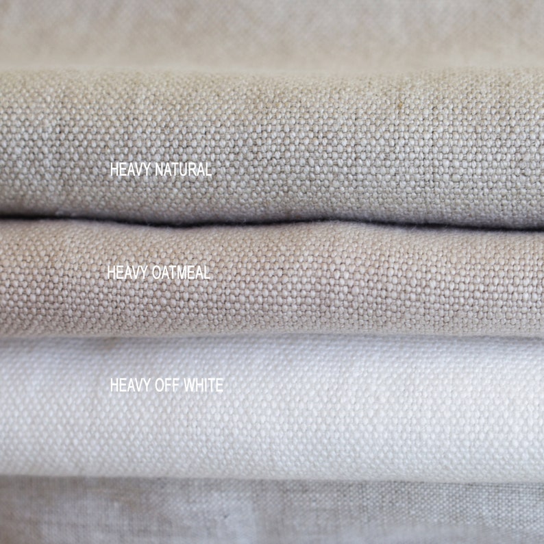 Heavy linen fabric samples, 3 colors, Natural upholstery fabric swatch set, Linen fabric for soft furnishings image 1