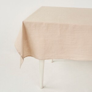 Custom linen tablecloth in various sizes, Square round or rectangle tablecloths, Large table cloths handmade from soft linen fabric image 4