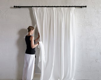 Handmade linen curtains, Pencil pleat window curtains, Blackout curtains, Custom window treatments by Lovely Home Idea