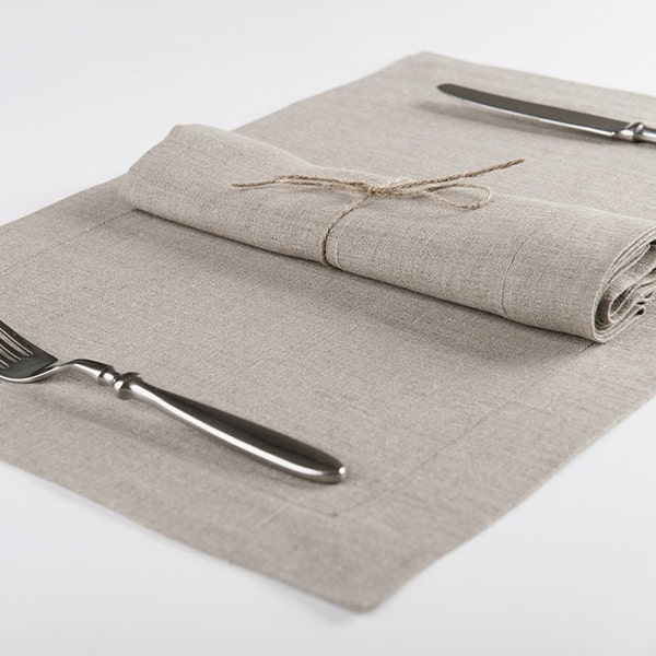 Linen Placemat Set Etsy