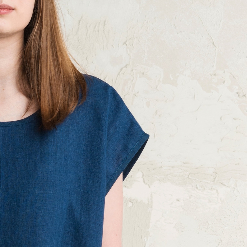 Indigo linen fabric Linen by the yard Natural linen fabric Fabric by the yard Navy linen fabric Dark blue fabric by meter