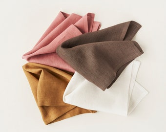 Linen table napkin set, 30 colors, Handmade linen napkins by Lovely Home Idea