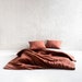 Burnt Orange linen duvet cover, Burnt orange linen bedding 