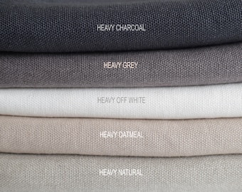 Heavy Linen Curtains, Linen Window Curtains, 1 Natural Curtain Panel with Tape for Rings, Heavy Linen Drapes