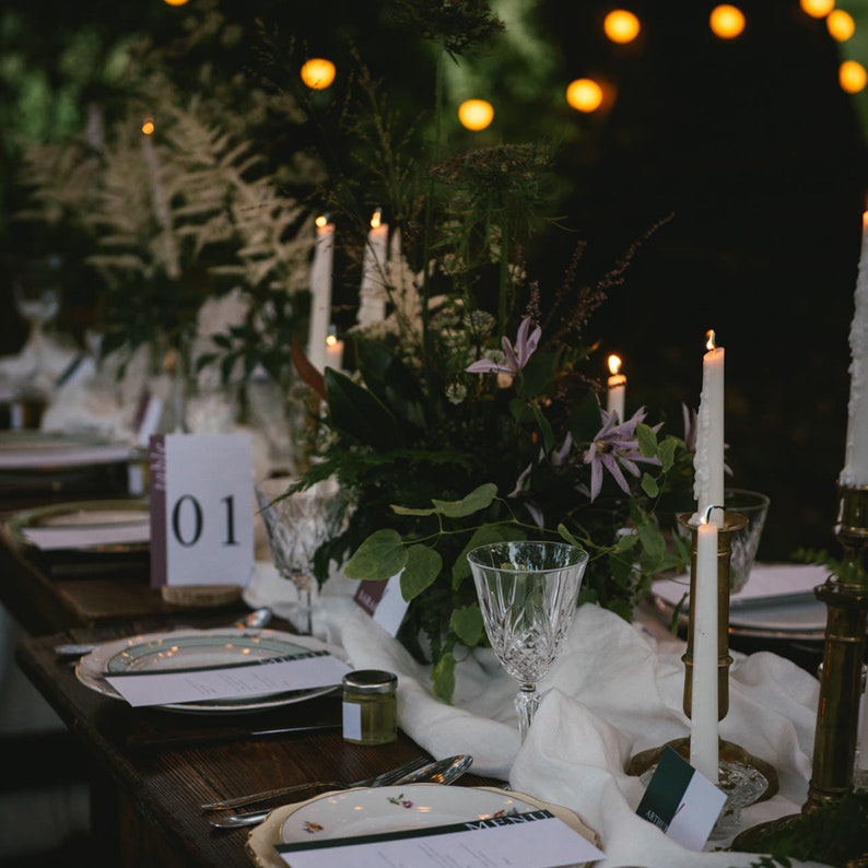 Natural Linen Table Runner 30 Colors Wedding Table Runner Etsy