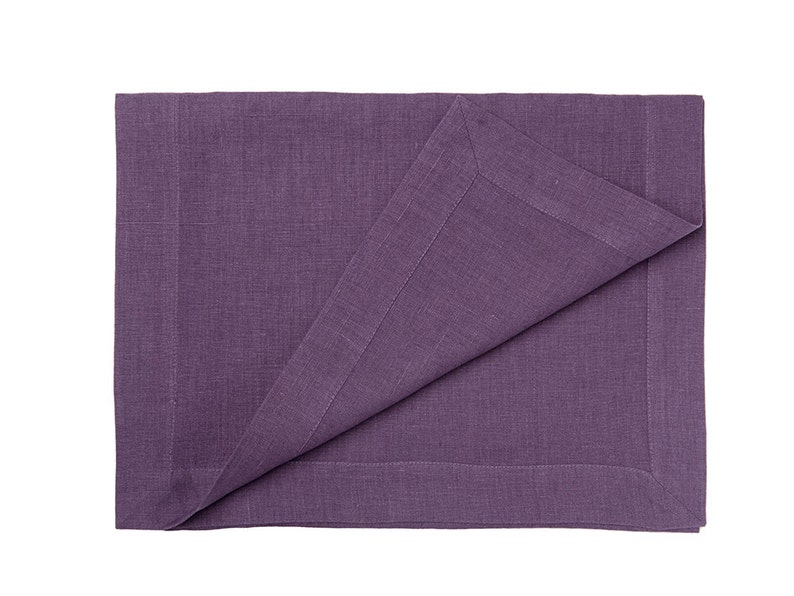 Violet Table Runner Violet Linen Table Runner Natural Table Etsy