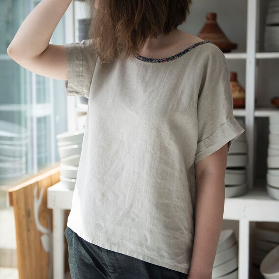 Linen Blouse for Women Linen - Etsy 