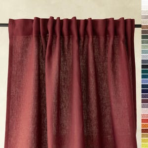 Linen kitchen curtains, Cafe linen curtain, Linen sink skirt, Custom cabinet curtains, Cupboard drapes, Bathroom shelf curtain, Tier valance