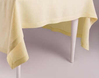 Nappe aspect lin lavable effet lotus carrée 100 x 140 cm housse en lin imperméable