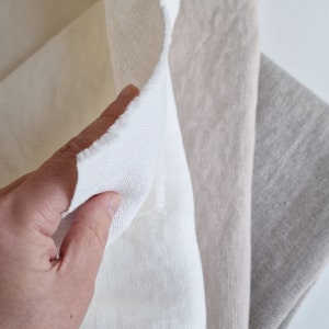 Heavy linen fabric samples, 3 colors, Natural upholstery fabric swatch set, Linen fabric for soft furnishings image 2