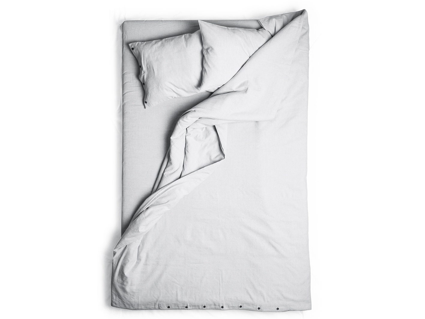 Linen Duvet Cover King Size Dove Grey