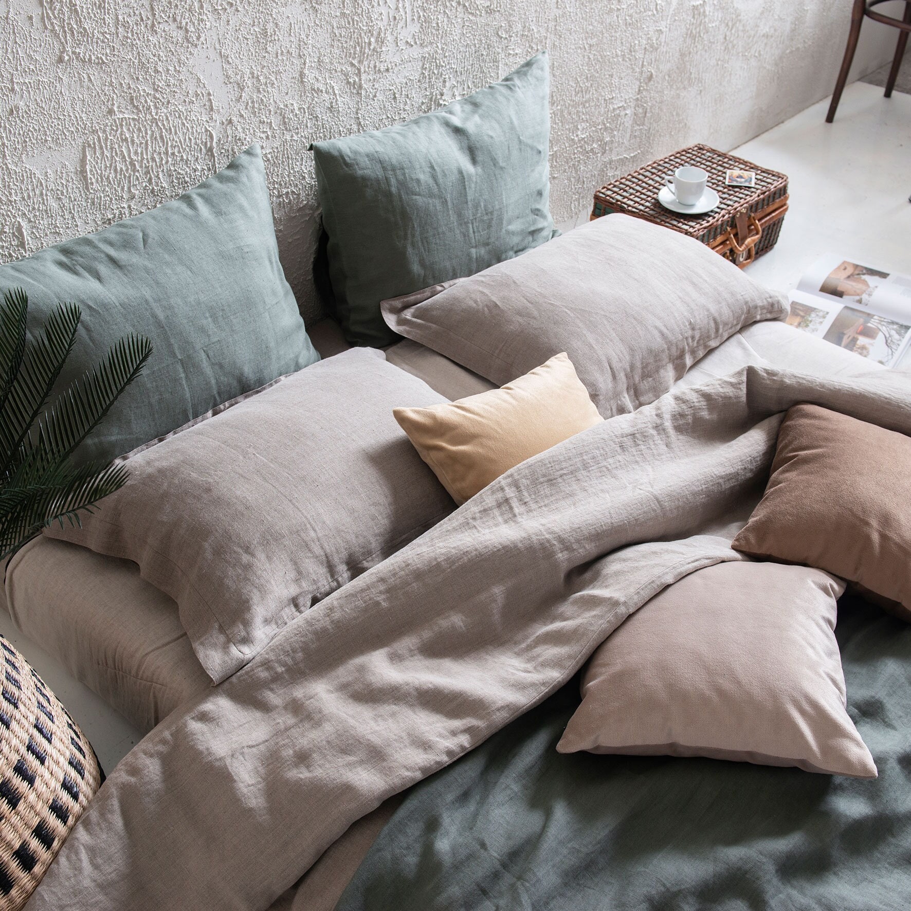 Housse de Couette en Lin, 30 Couleurs, Housse Faite à La Main, Literie Lin Naturel Par Lovely Home I