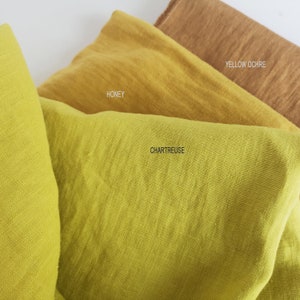 Chartreuse linen pillowcase 30 colors, Linen pillowcases with envelope closure, Chartreuse linen bedding, Includes 1 pillowcase image 6