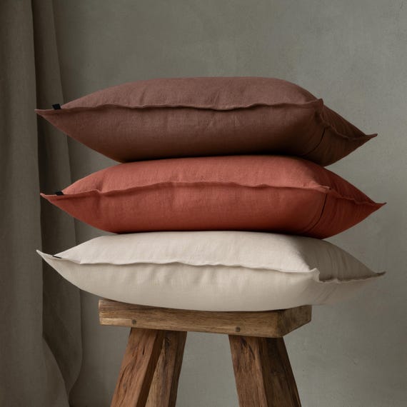 Linen Throw Pillow Cover, Pillow Covers, Custom Throw Pillows, Lumbar or  Square Custom Size Cushions, Decorative Pillow Covers