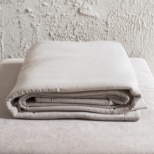 Natural linen blanket or bedspread King Queen Double Twin or Single size More colors available image 2
