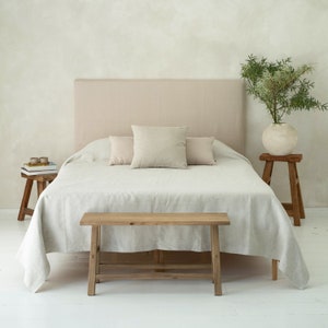 Linen bedspread in various colors, Natural coverlet, Large linen blanket, Handmade linen bed cover, Linen bed throw for bedroom decor