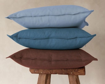 Funda de cojín personalizada, fundas de almohada de lino con detalles decorativos, fundas de almohada decorativas hechas a mano