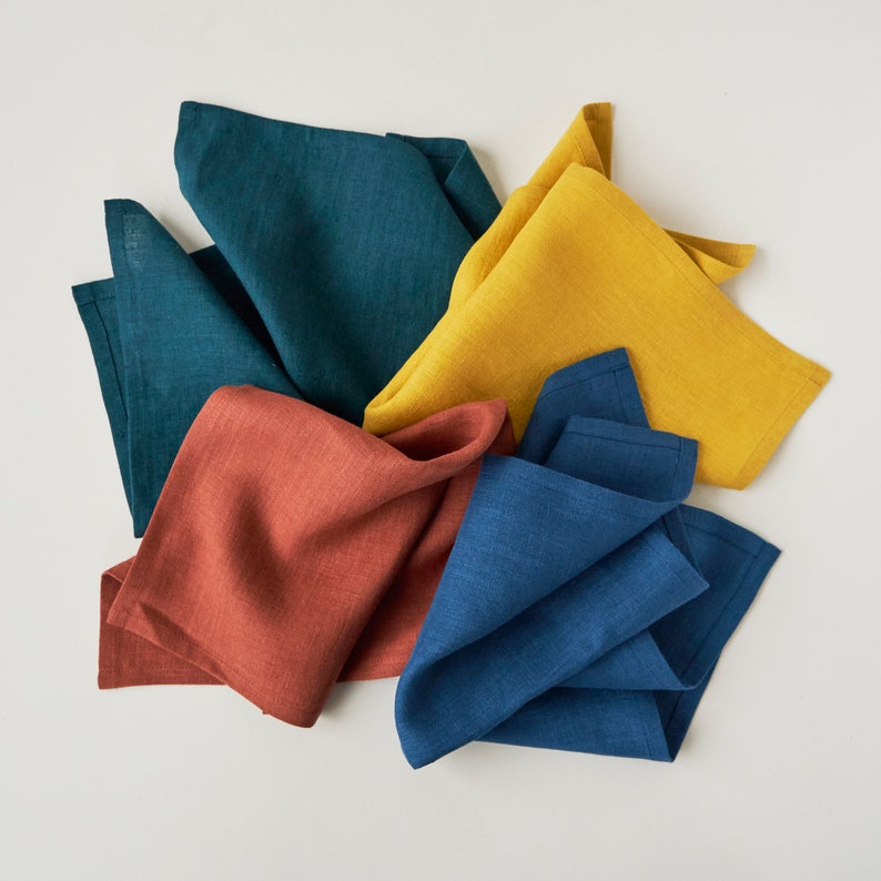 Natural Linen Napkins Linen Table Napkins Cloth Napkins Etsy