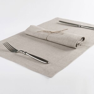 Natürliche Leinen Servietten Tischsets, Tischset Servietten Sets von 6, 8, 10, Elegante Tischdekorationen, Servietten Set, Stoff Tischset