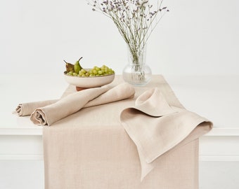 Linen table runner, 30 colors, Natural table runners by Lovely Home Idea