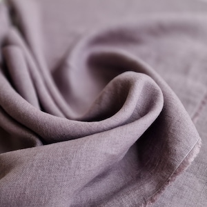 Purple linen fabric by the yard, Pure linen fabric yardage, Muted purple linen fabric for dresses, Linen fabric for pillows, Fabric by meter