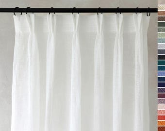 Pinch Plissee Cafe Vorhang, Leinen Cafe Vorhänge, kurze Küchenvorhänge, kleine Fenster Volant